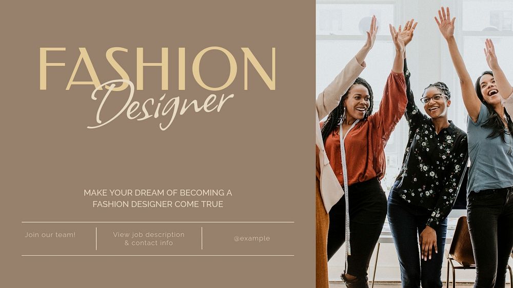 Fashion designer blog banner template, editable design