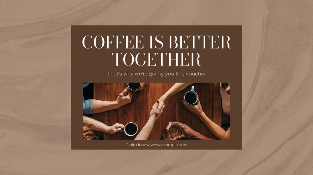 Coffee blog banner template, editable design