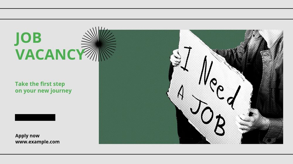 Jobs blog banner template, editable design