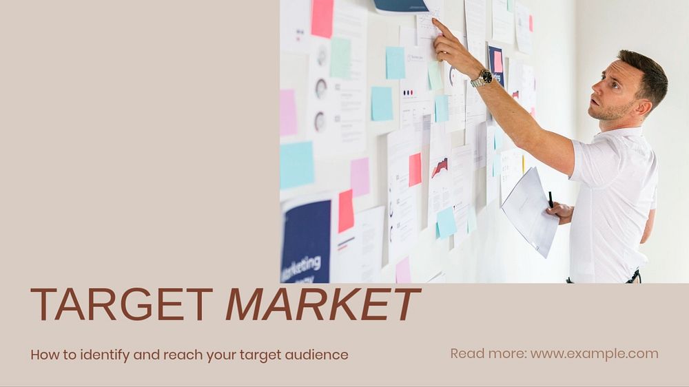 Target market blog banner template, editable design