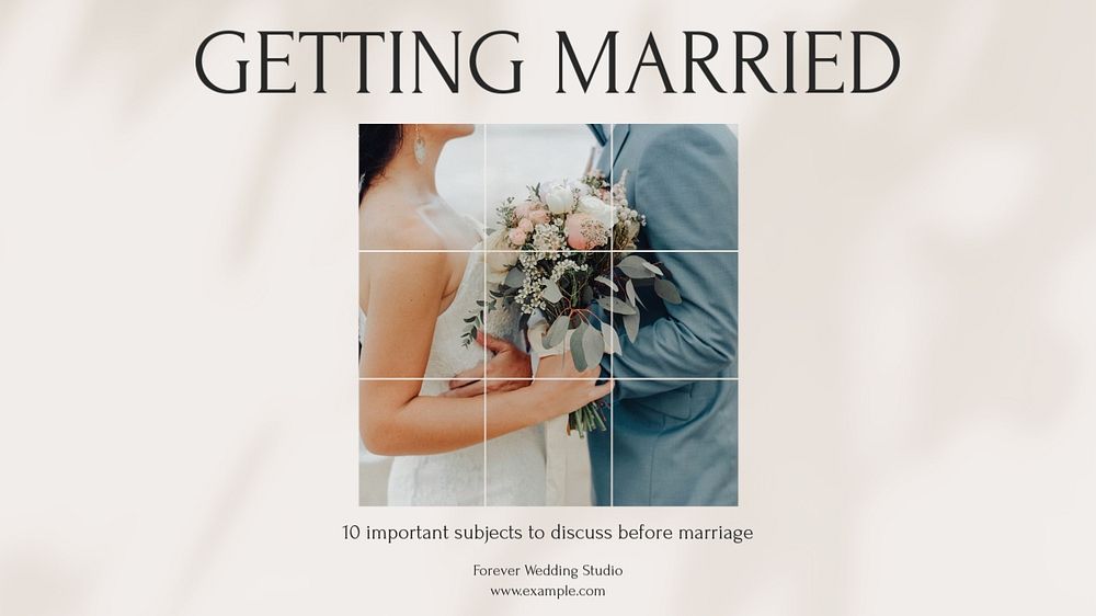 Marriage blog banner template, editable design