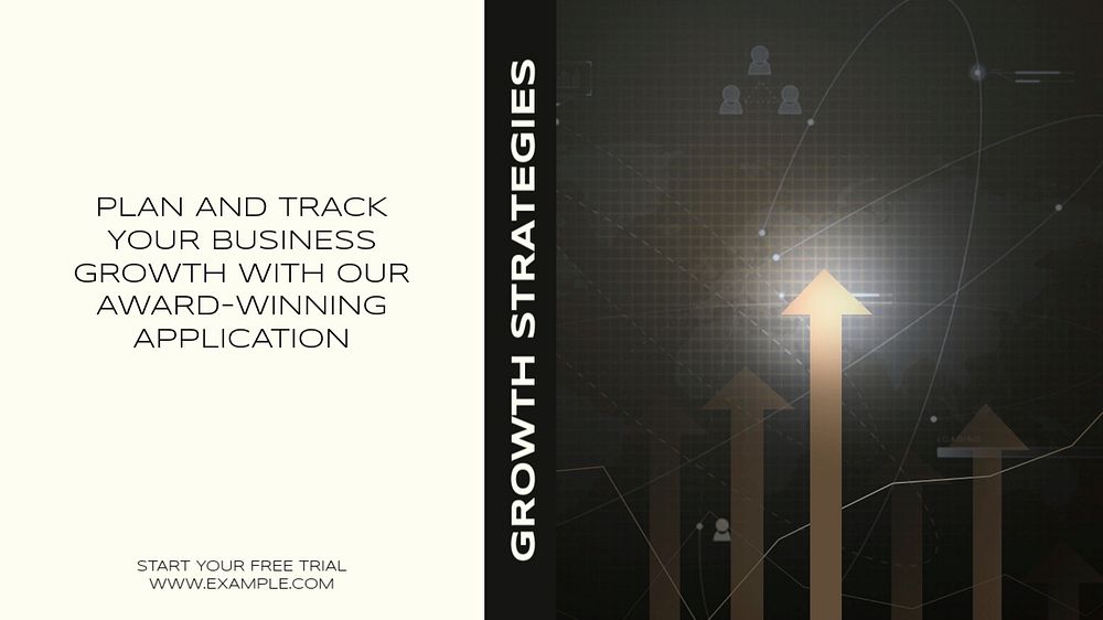 Business growth strategy blog banner template, editable design