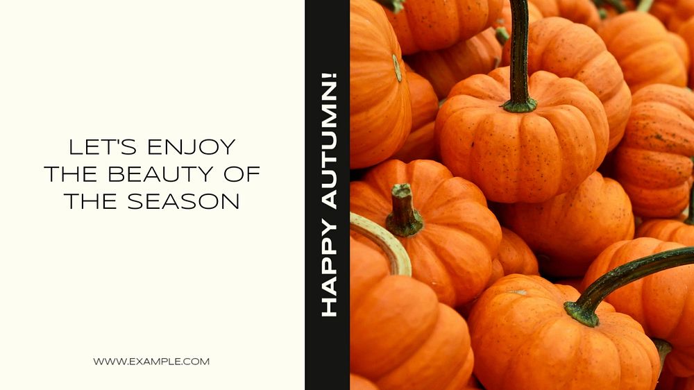 Happy autumn blog banner template, editable design