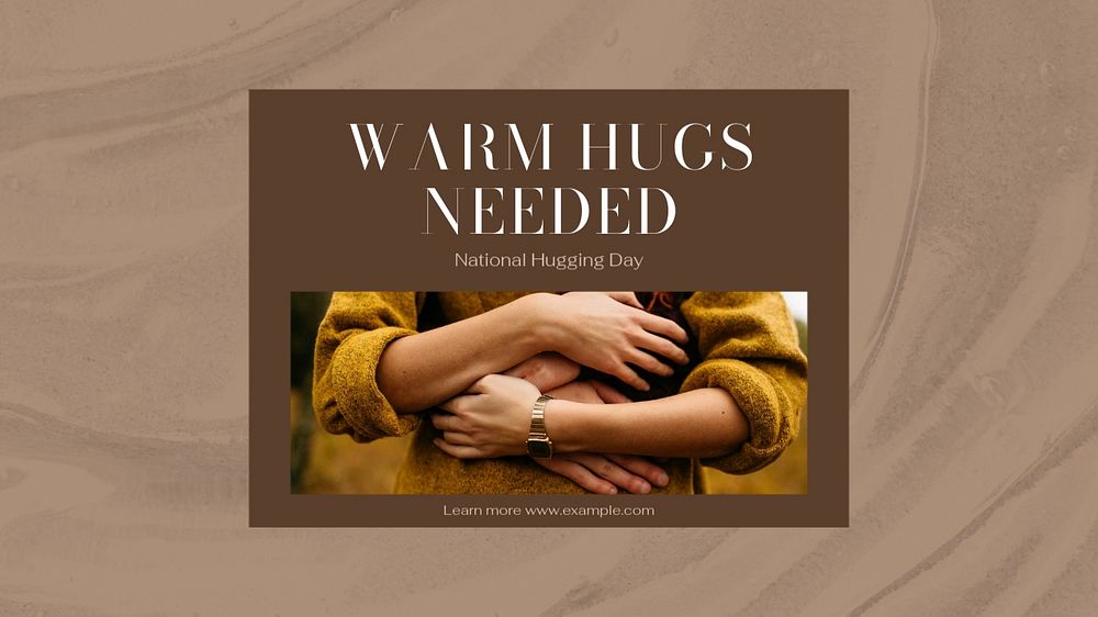 National hugging day blog banner template, editable design