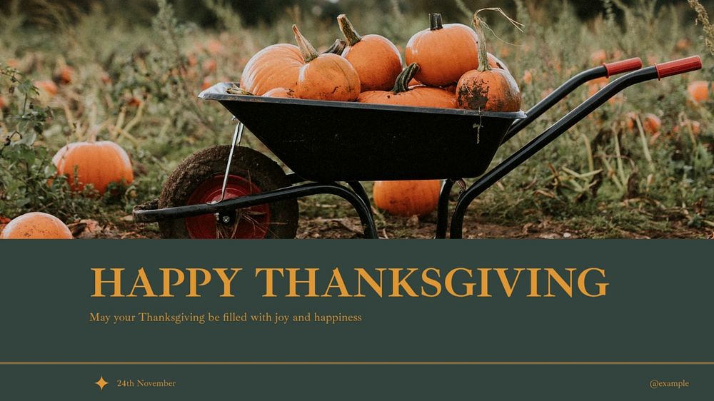 Happy Thanksgiving blog banner template, editable design