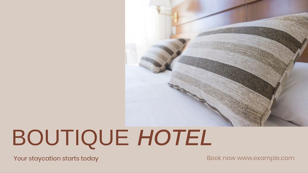 Boutique hotel blog banner template, editable design