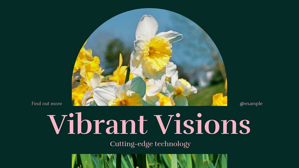 Vibrant visions blog banner template, editable design