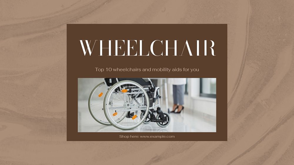 Wheelchair blog banner template, editable design