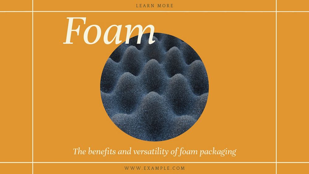 Foam blog banner template, editable design