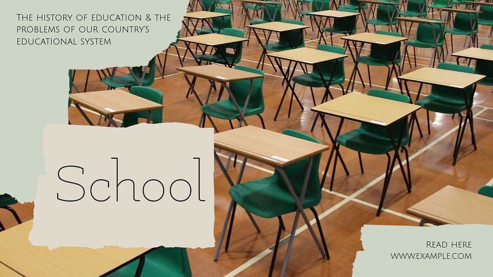 School blog banner template, editable design