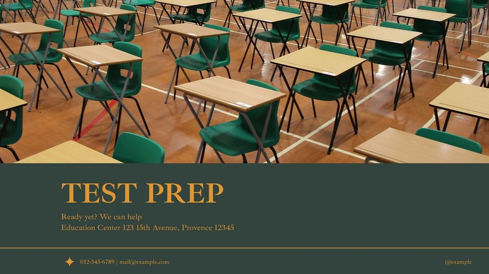 Test prep blog banner template, editable design