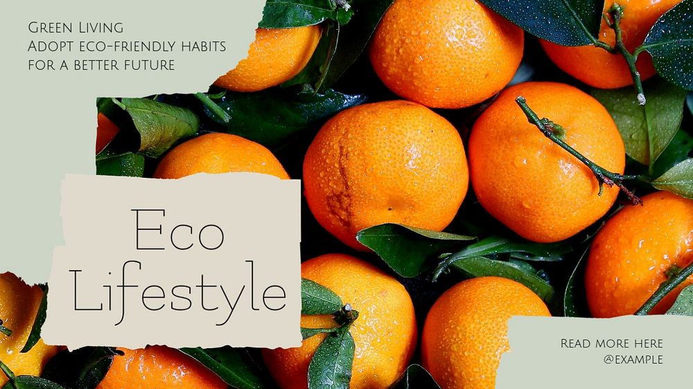 Eco lifestyle blog banner template, editable design