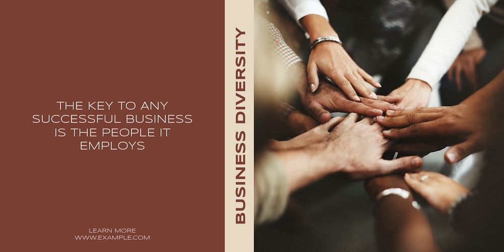 Business diversity Twitter ad template, editable text