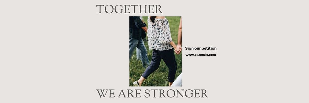 Together email header template, editable text