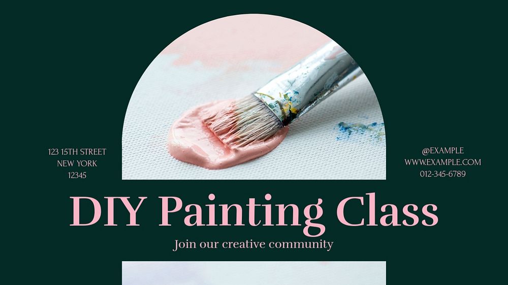 DIY painting blog banner template, editable design