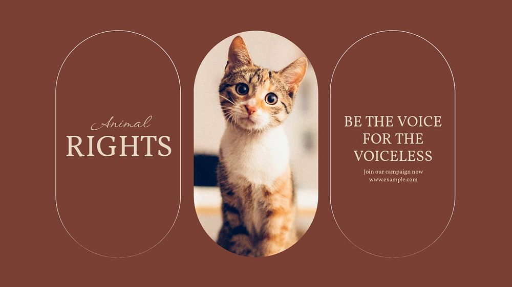 Animal rights blog banner template, editable design