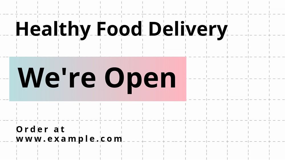 We're open, restaurant blog banner template, editable text