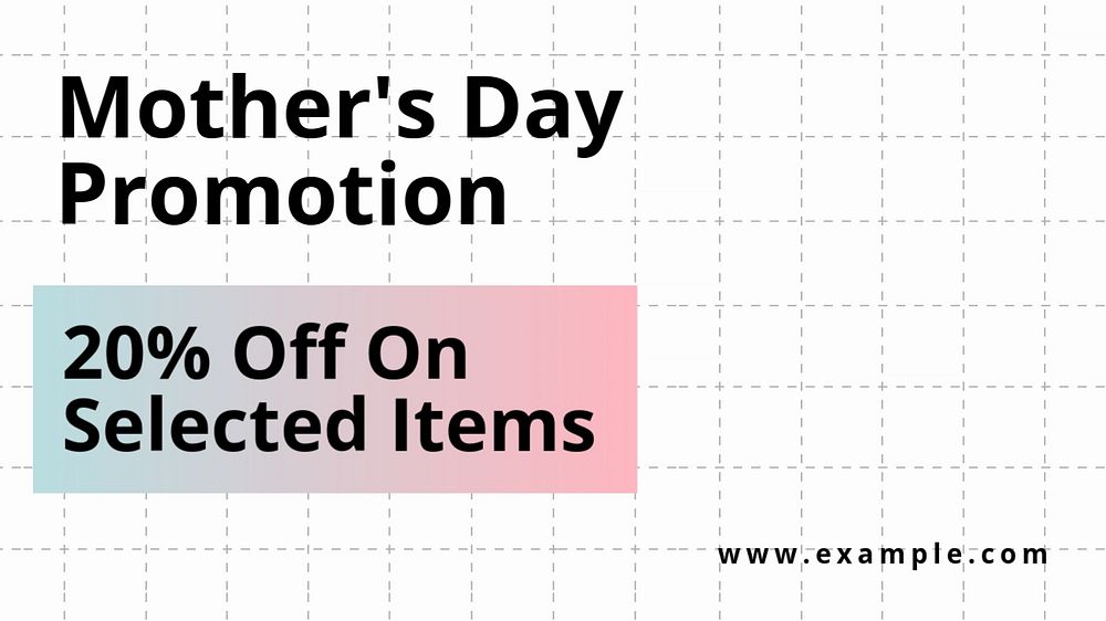 Mother's day promotion blog banner template, editable text