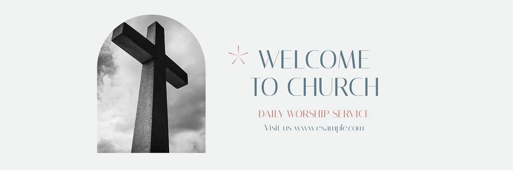 Welcome to church email header template, editable text