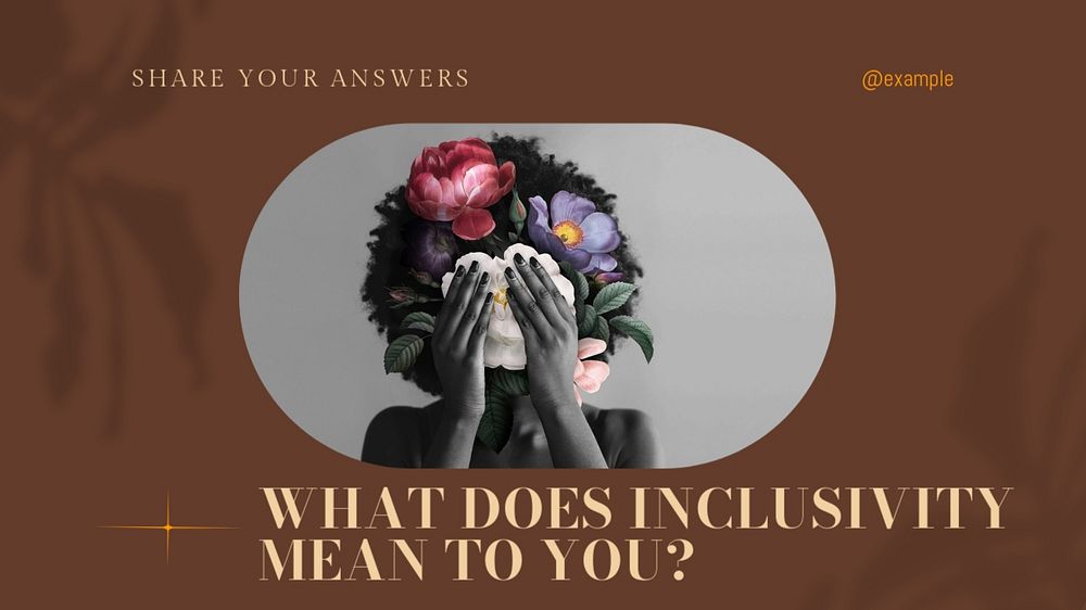 Inclusivity blog banner template, editable text