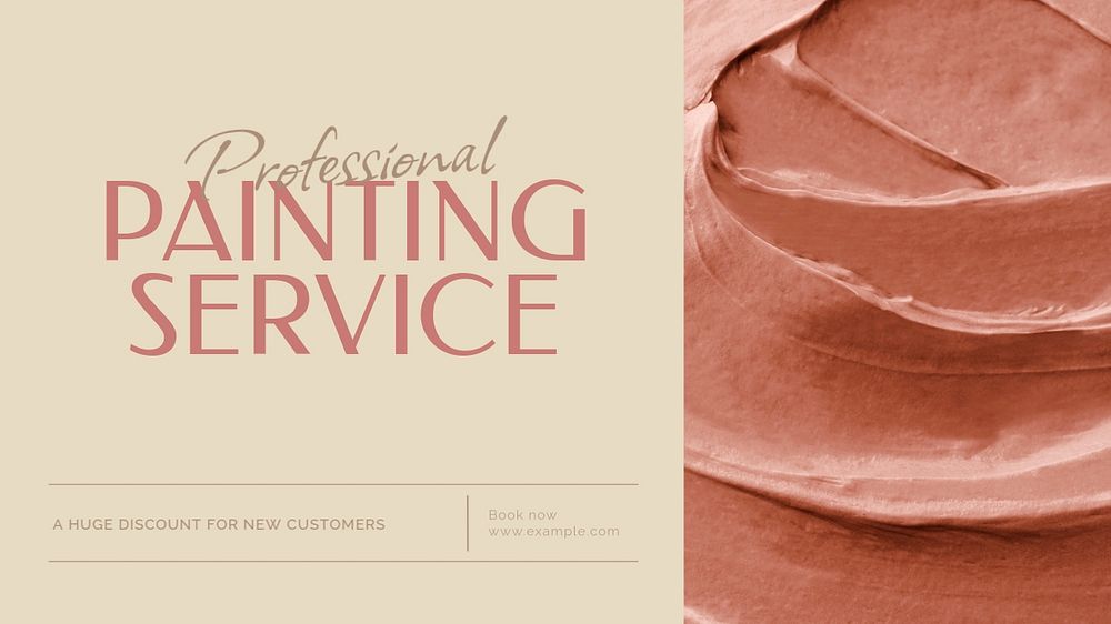 Painting service blog banner template, editable text