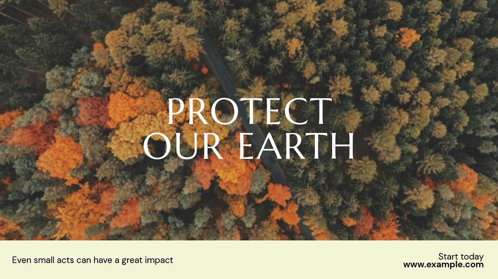 Protect our Earth blog banner template, editable text