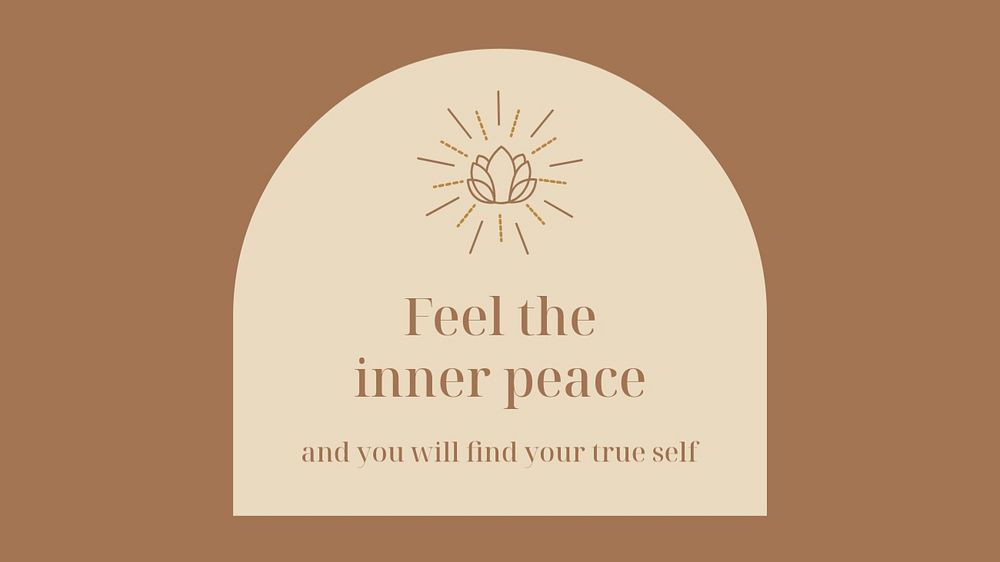 Mindfulness blog banner template, editable beige self love design 