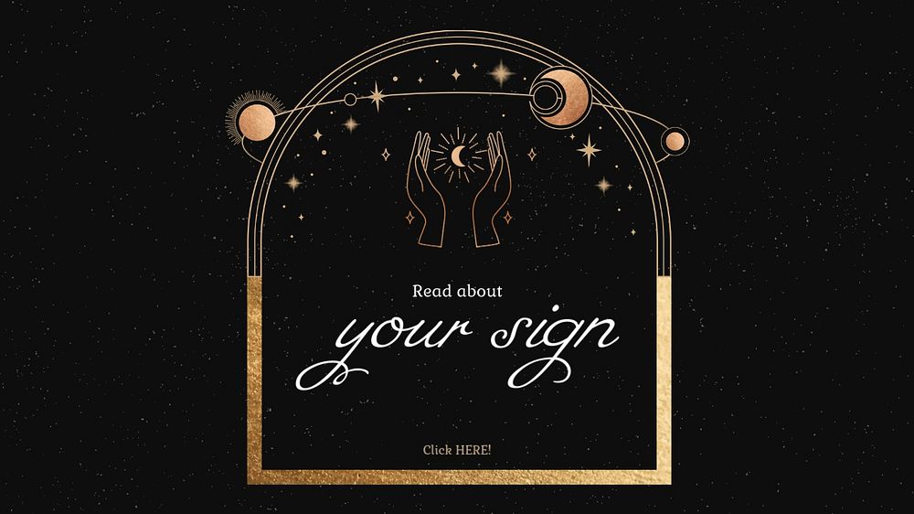 Horoscope blog banner template, customizable design 