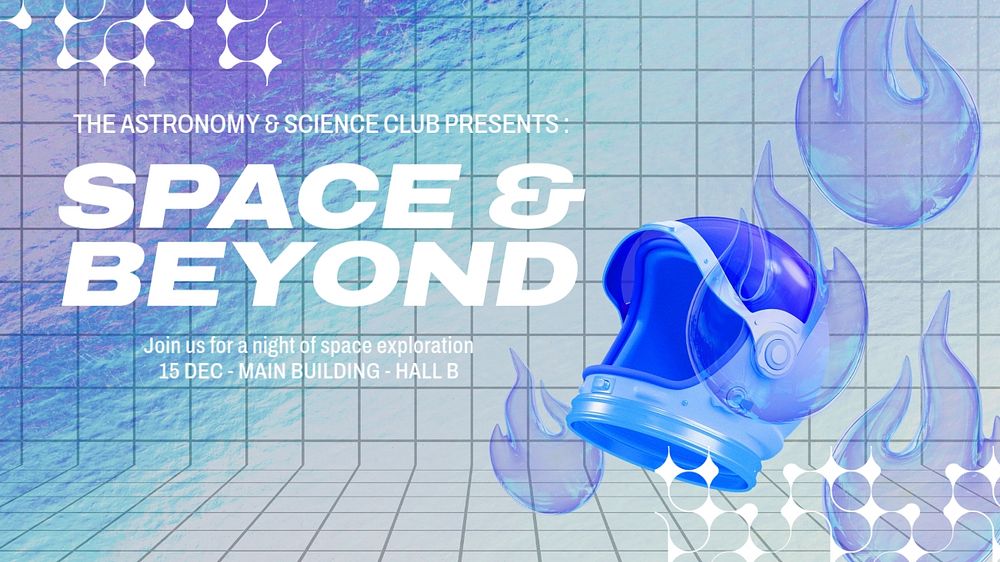 Science club blog banner template, editable design 