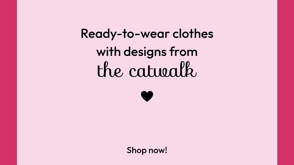 Fashion quote blog banner template, pink geometric shape style 