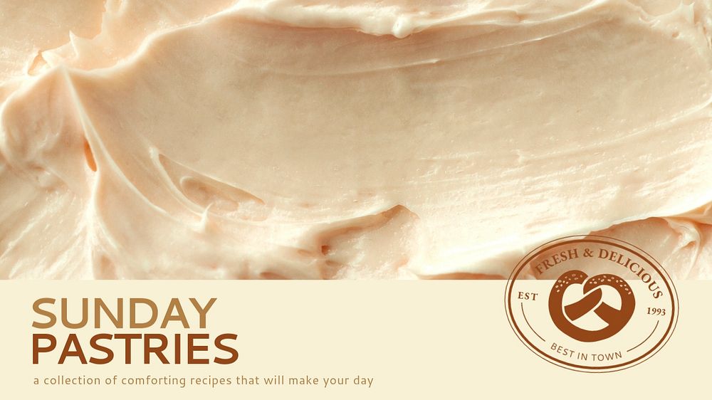 Bakery shop blog banner template, editable design