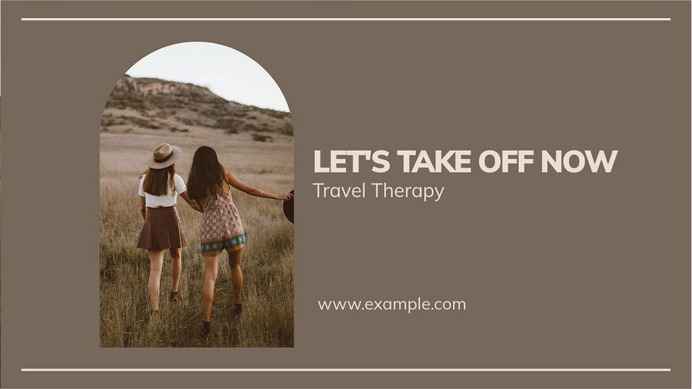 Travel therapy blog banner template, editable design