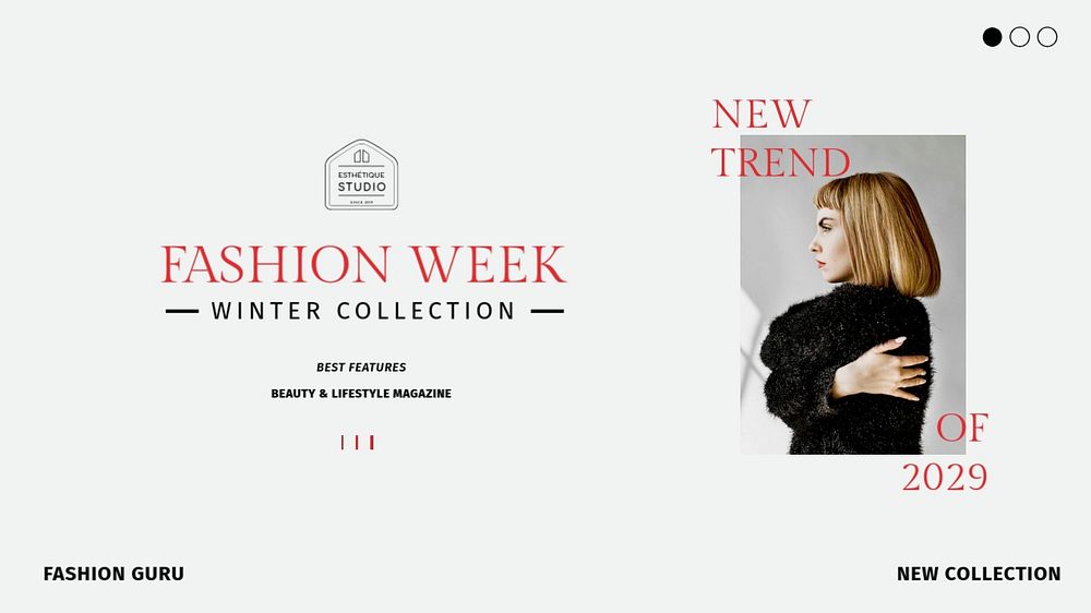 Fashion week YouTube thumbnail template