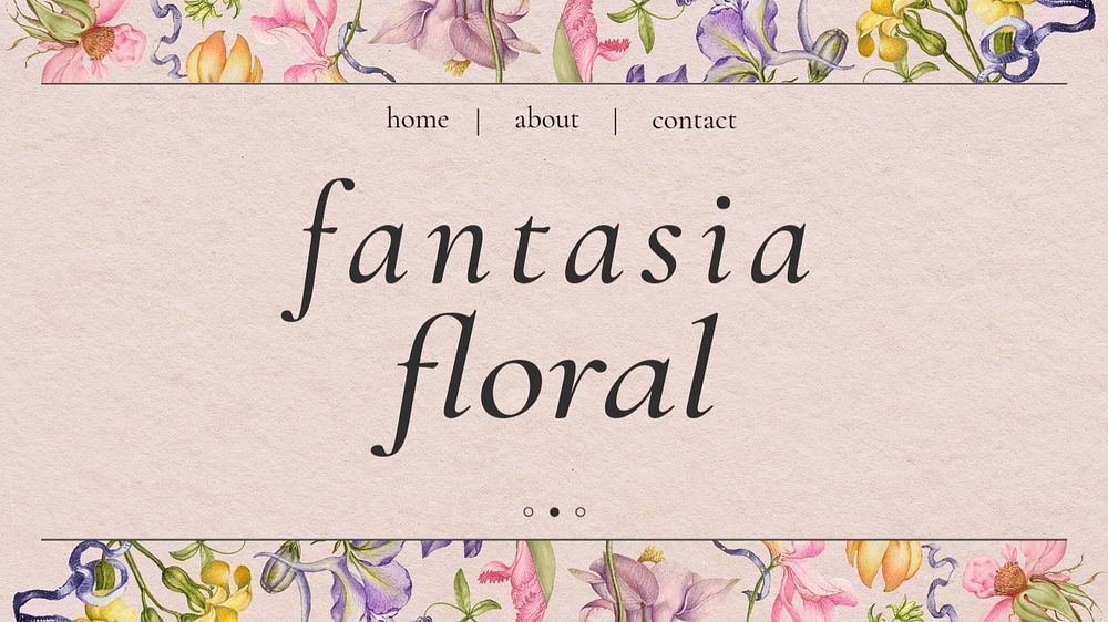 Feminine flower  blog banner template, editable design