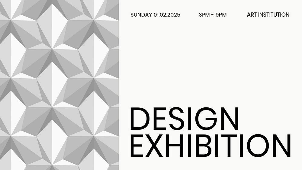 Design exhibition blog banner template, editable advertisement