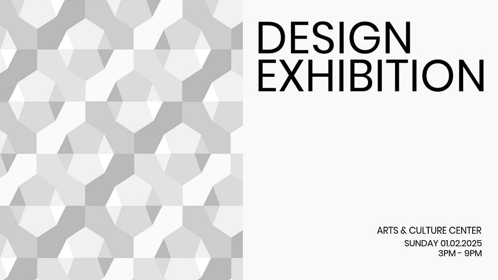 Design exhibition blog banner template, editable advertisement