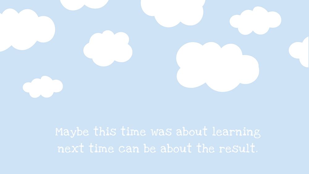 Cute quote desktop wallpaper template, editable design