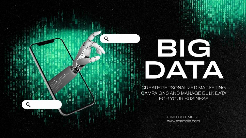 Big data blog banner template, editable innovative technology design