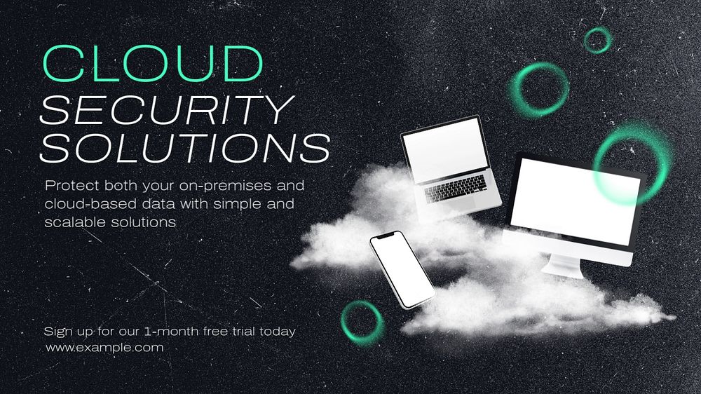 Cloud security blog banner template, editable innovative design