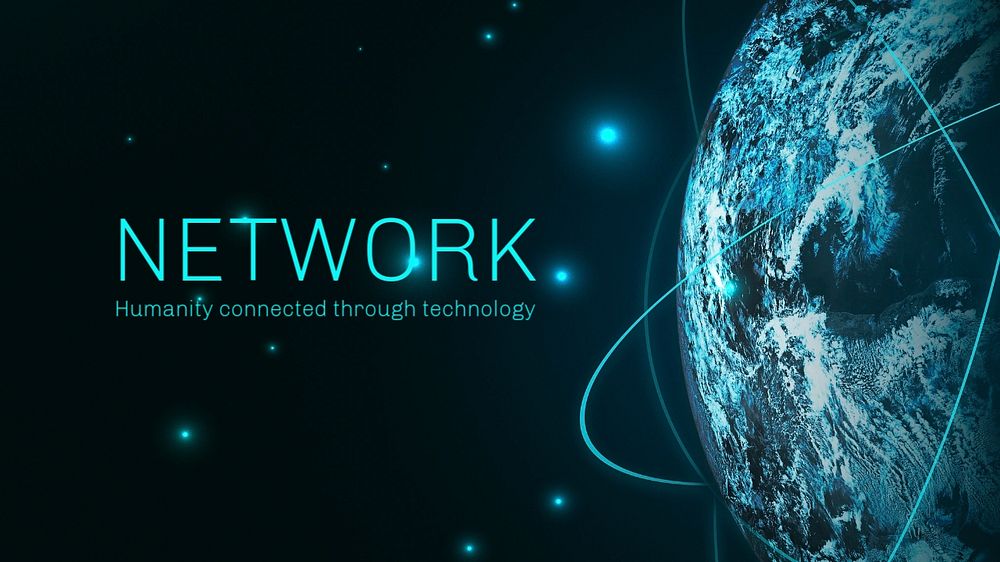 Internet network blog banner template, editable digital design