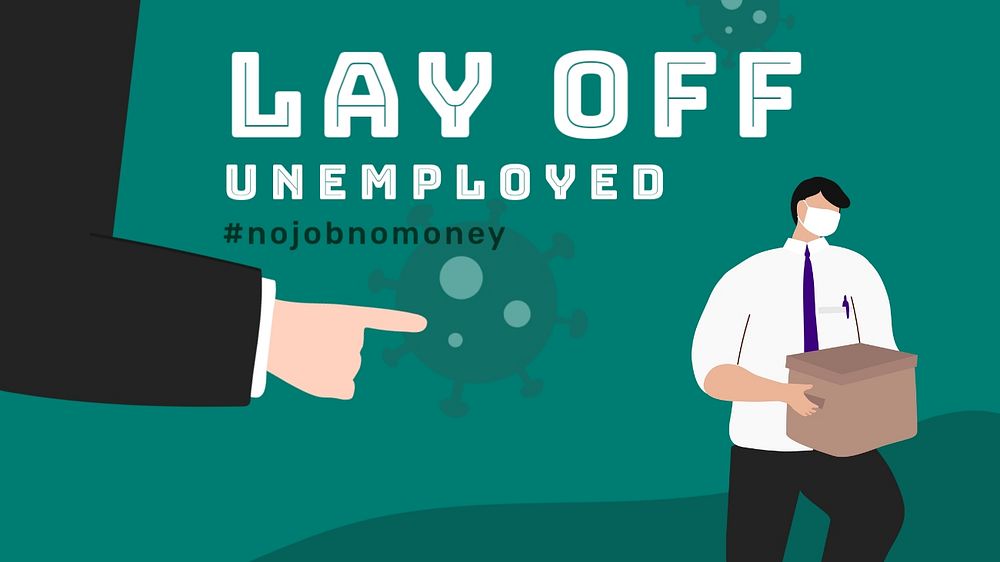 Layoffs blog banner template, editable design