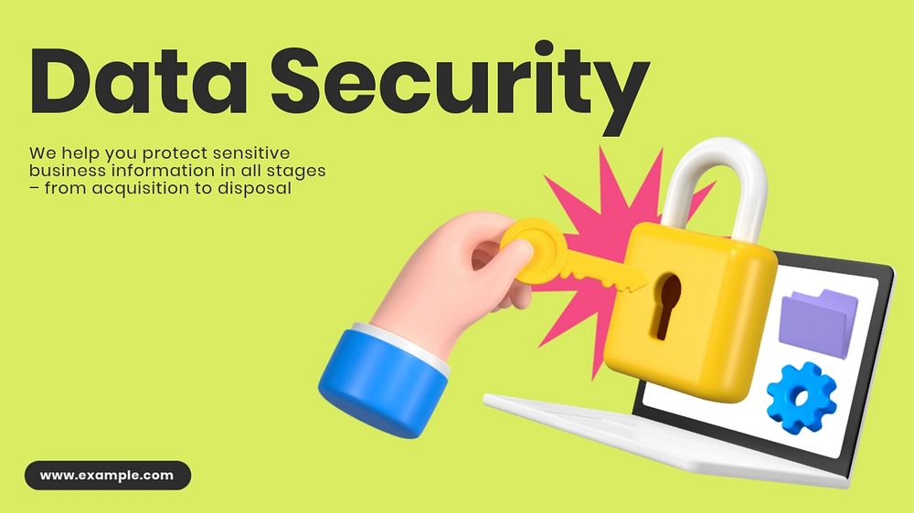 Data security service blog banner template, customizable design