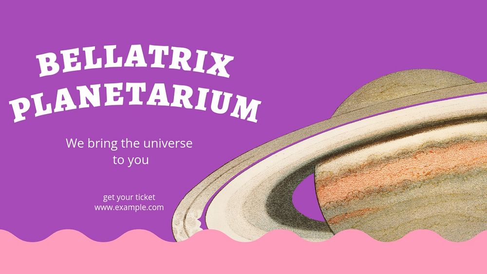 Planetarium blog blog banner template, funky editable design