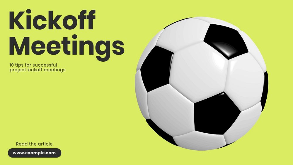 Kickoff meetings blog banner template, customizable design