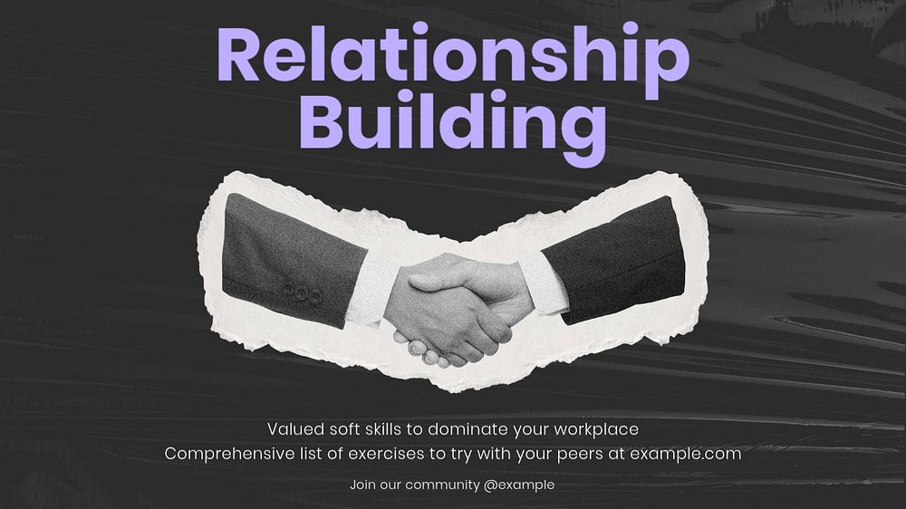 Relationship building blog banner template, customizable design