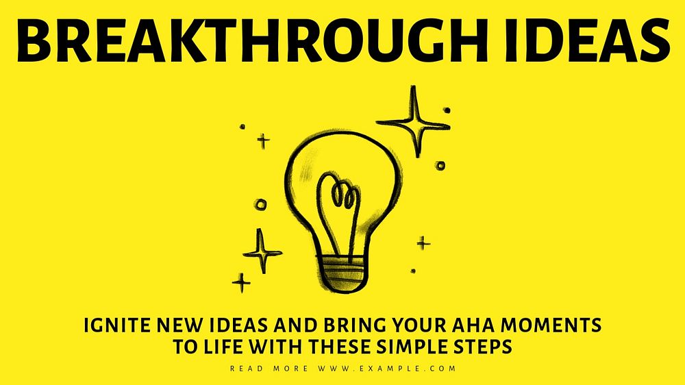 Breakthrough ideas blog banner template, editable text & design