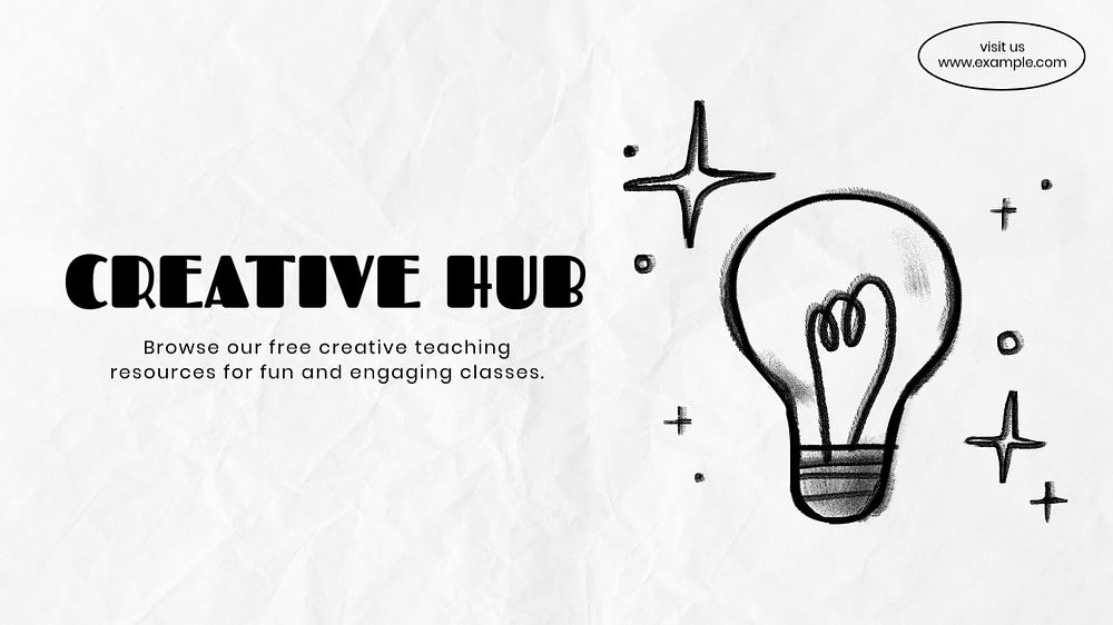 Creative hub blog banner template, editable text & design