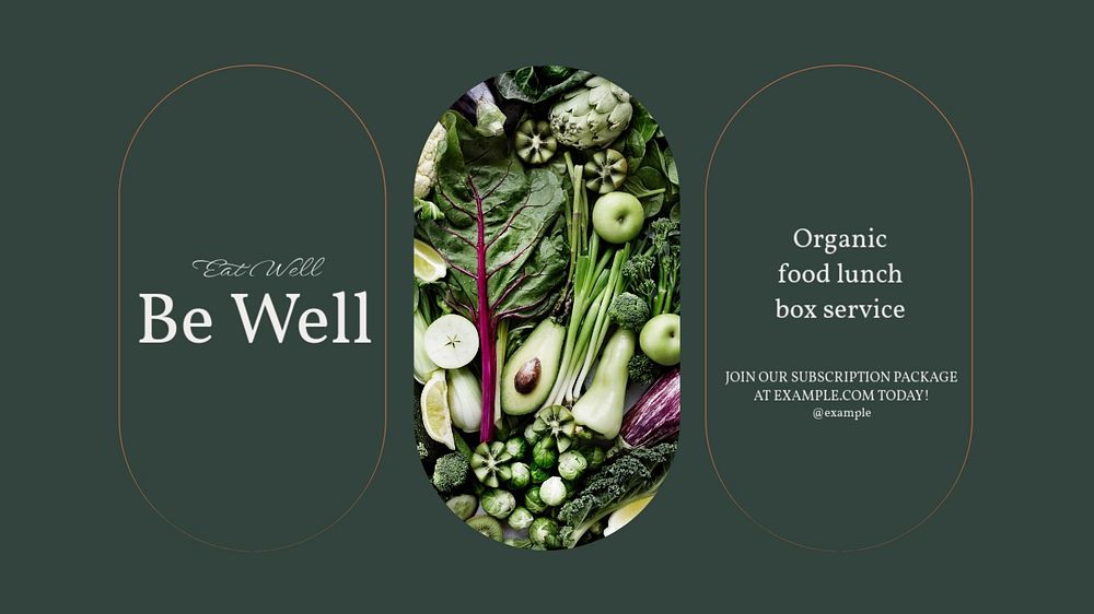 Organic food Facebook cover template, editable design