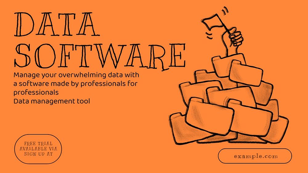 Data management software blog banner template & design