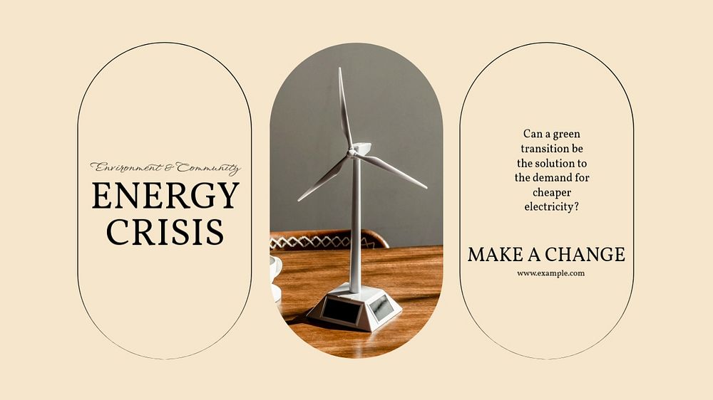 Energy crisis Facebook cover template, editable design